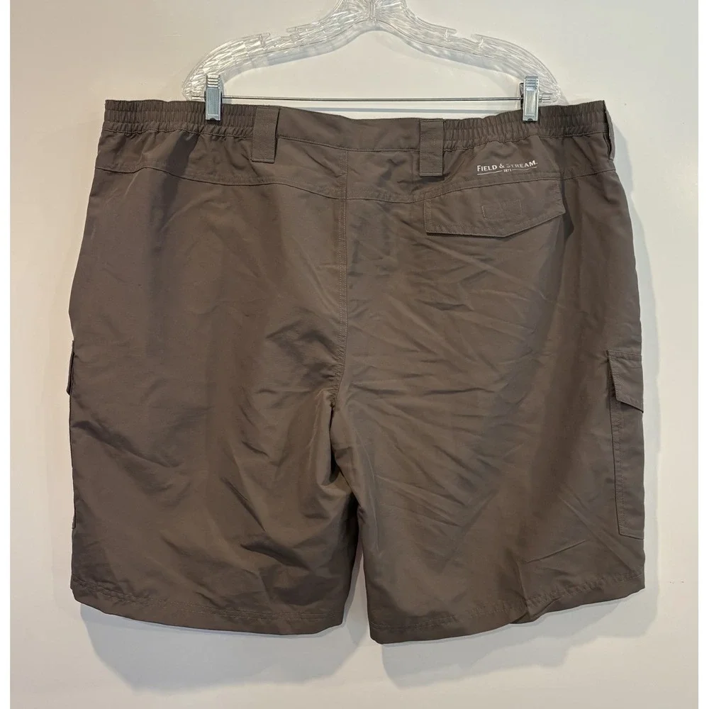 Field & Stream Mens 3XL Brown Cargo Shorts Outdoor Hiking Fishing Ripstop